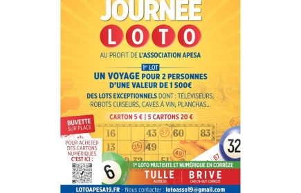 loto multisite et numérique au profit de l'association APESA 
Plus d'informations à venir